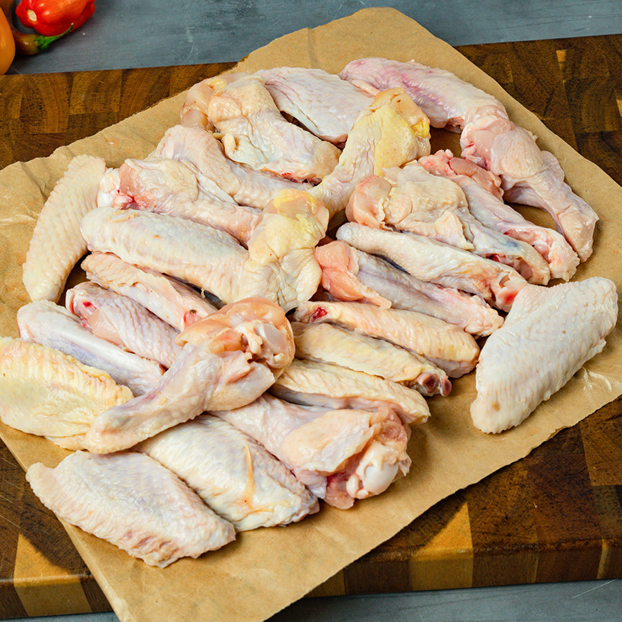 Pasture raised chicken wings and drumsticks