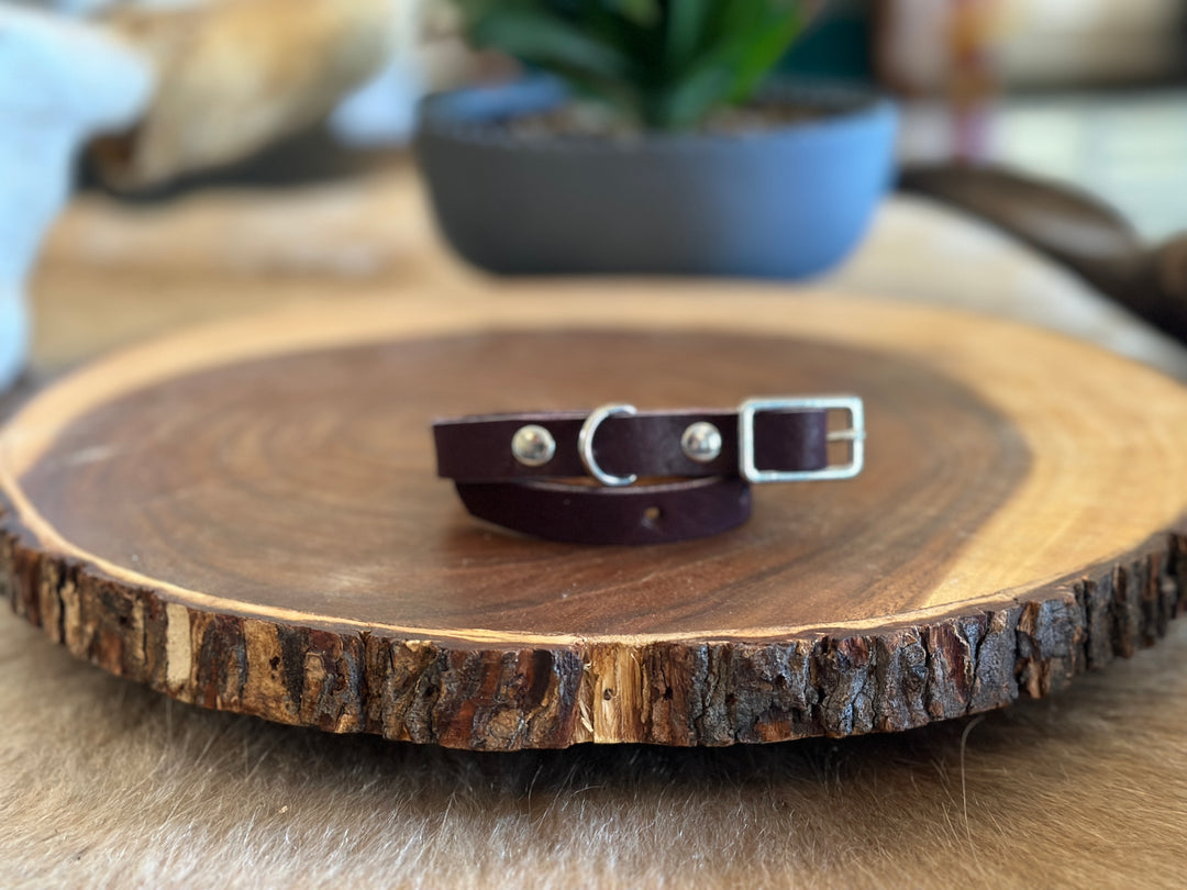 Grassfed Leather Cat Collar