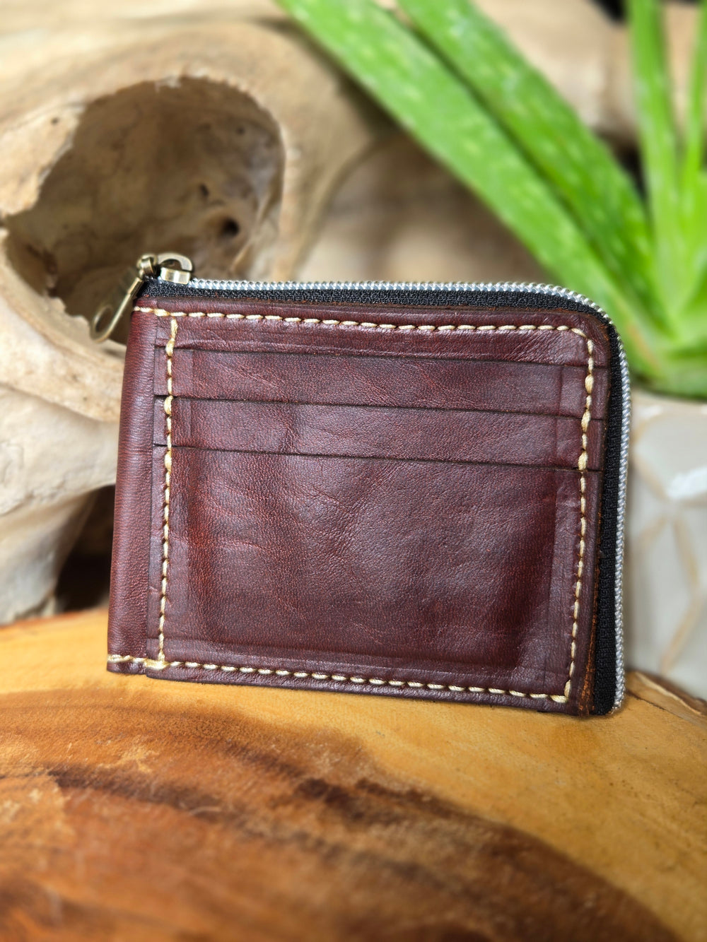 Grassfed Leather Zipper Wallet
