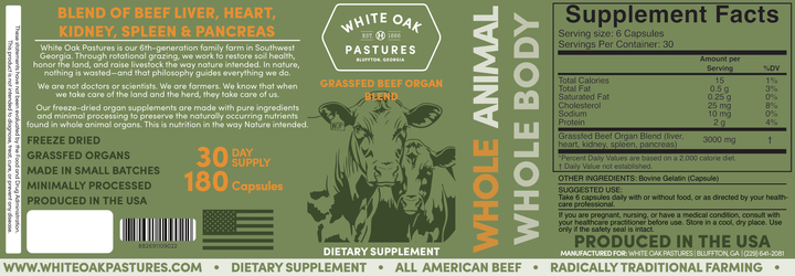 Whole Animal Whole Body Supplement