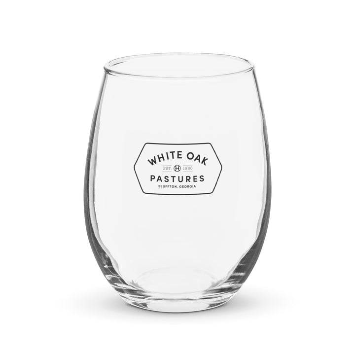 White Oak Pastures Stemless Wine Glass