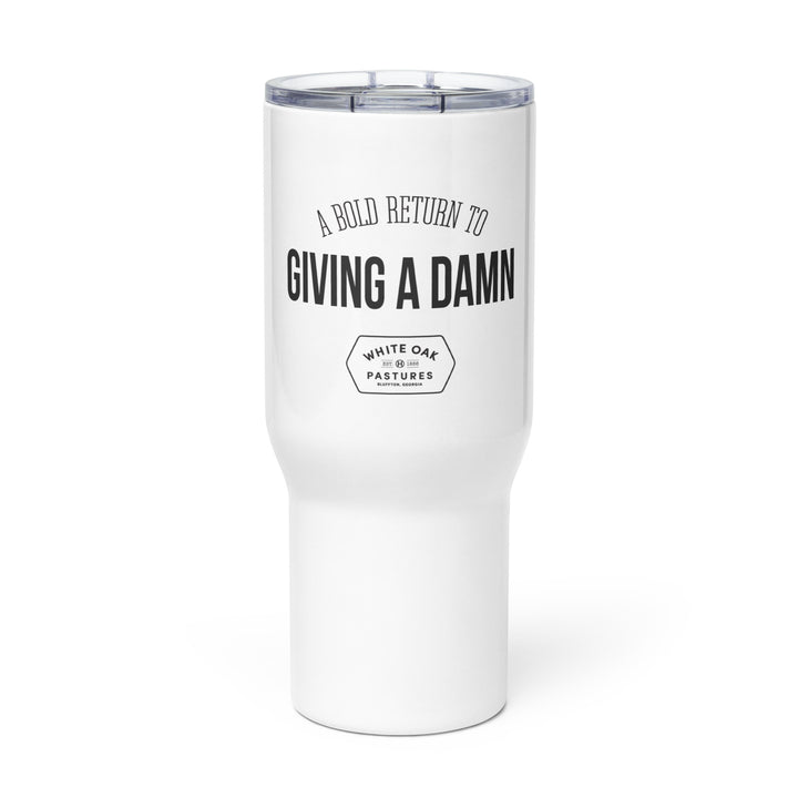 "Bold Return to Giving A Damn" Travel Mug