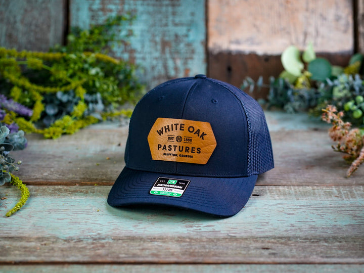 Adjustable Hat with Leather Logo