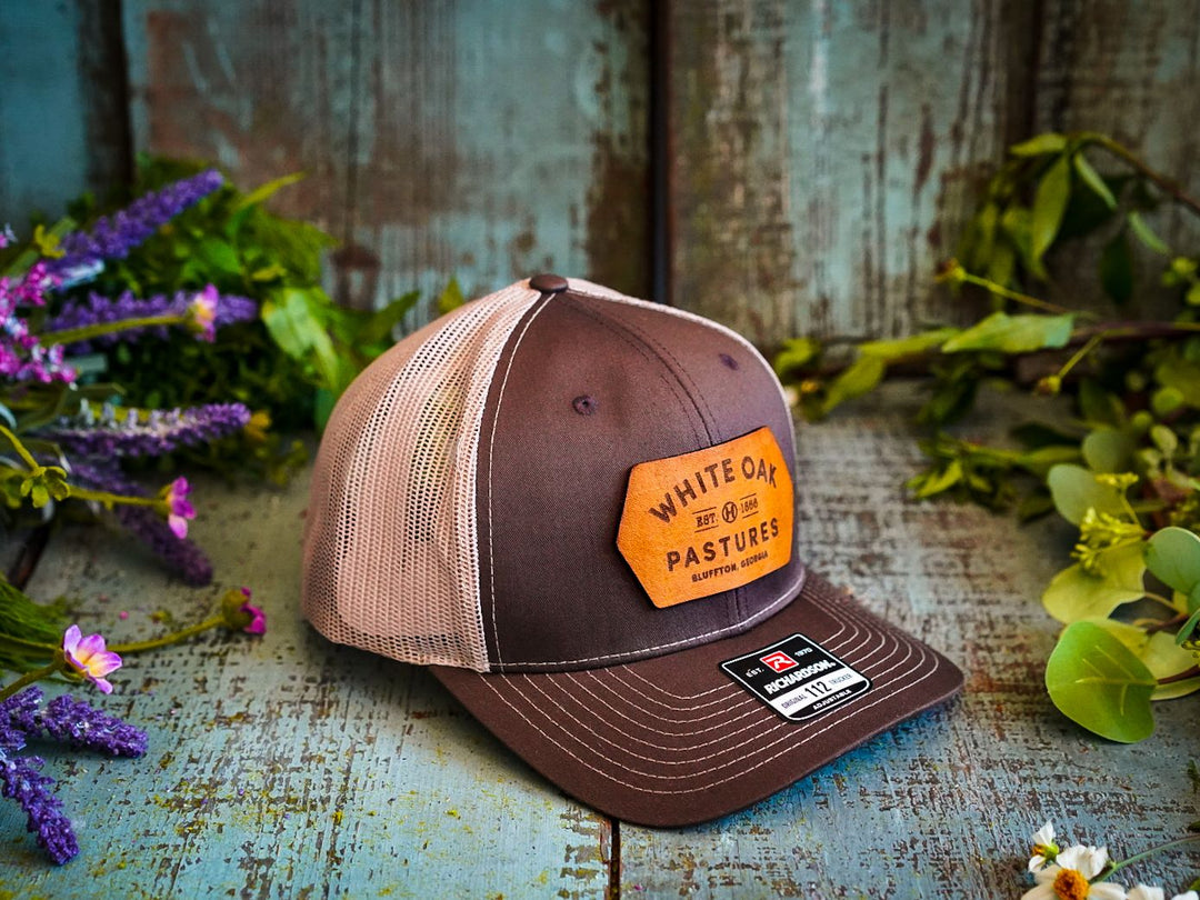 Adjustable Hat with Leather Logo