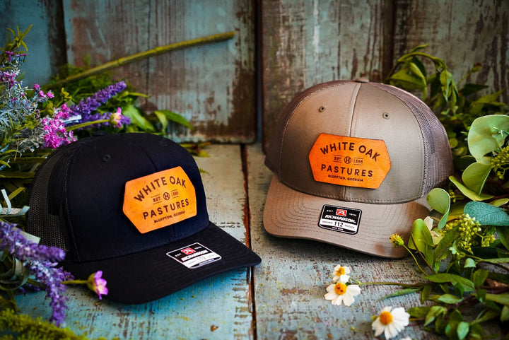 Adjustable Hat with Leather Logo
